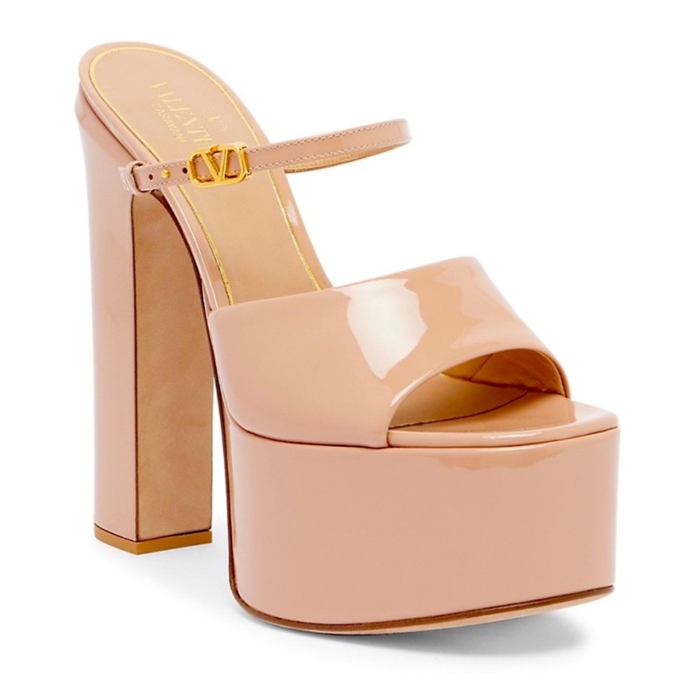 VALENTINO GARAVANI Tan-Go Platform Heeled Sandal in Rose Cannelle 40 ✨VERY RARE✨ - Picture 8 of 8
